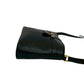 CELINE Shoulder Bag leather black Triomphe logo Metal Women Used Authentic