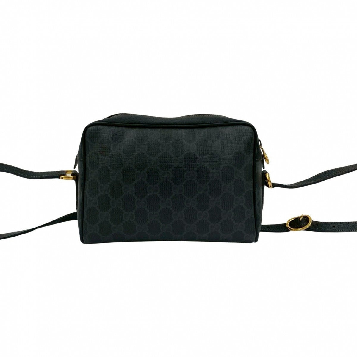 GUCCI Shoulder Bag leather black Sherry line
