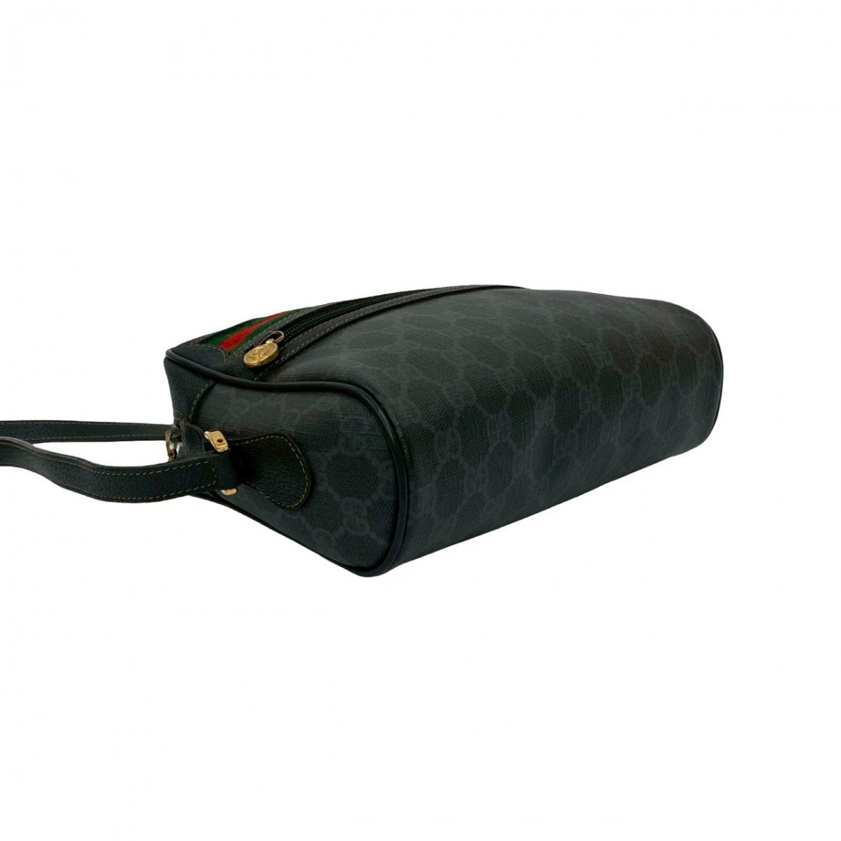 GUCCI Shoulder Bag leather black Sherry line