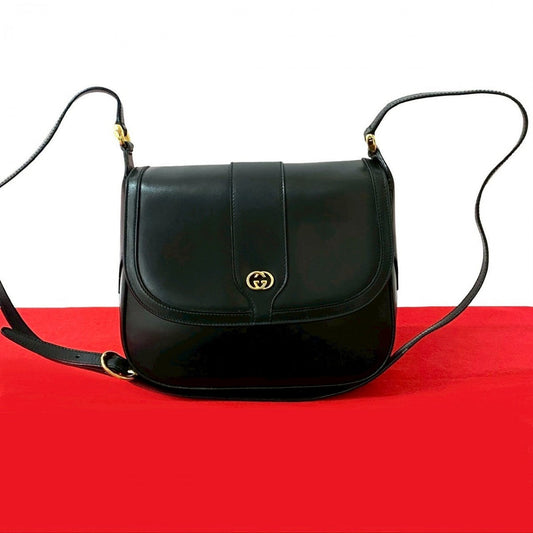 GUCCI Shoulder Bag leather black