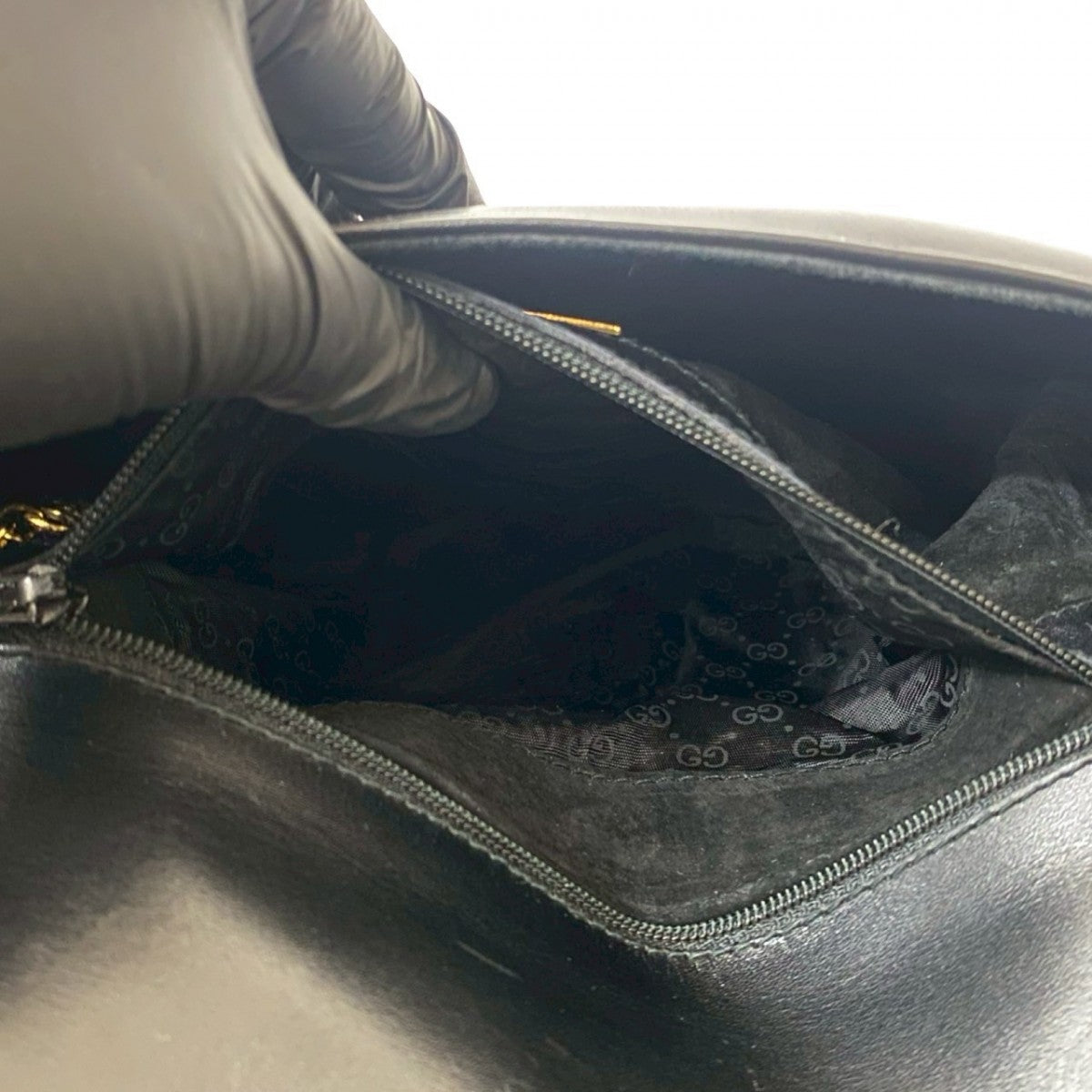 GUCCI Shoulder Bag leather black