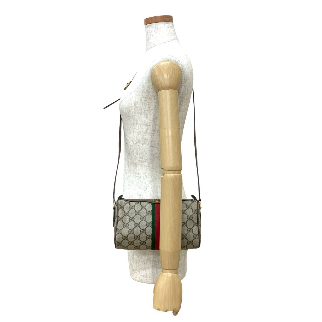 GUCCI Shoulder Bag leather Brown Sherry line