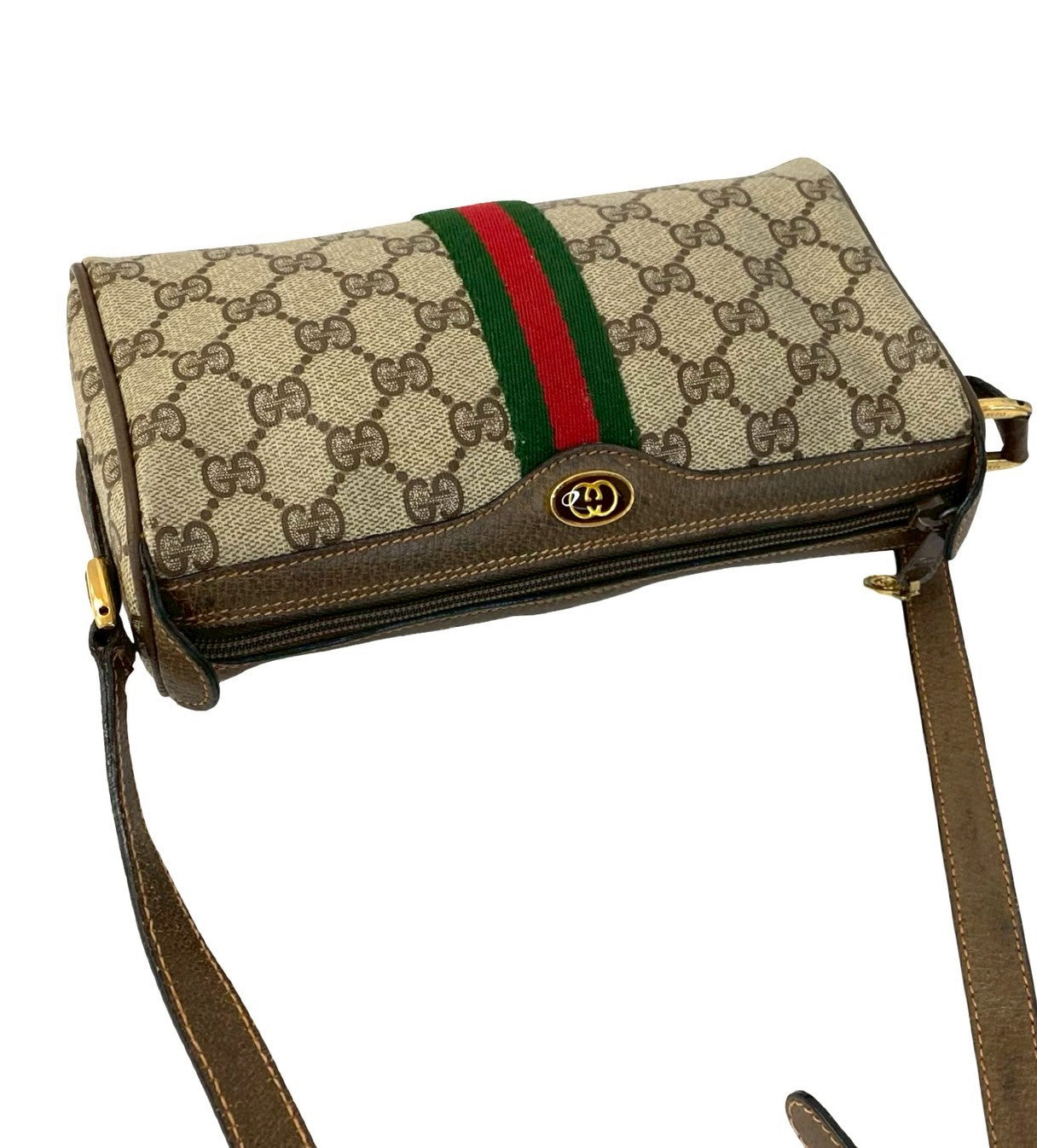 GUCCI Shoulder Bag leather Brown Sherry line
