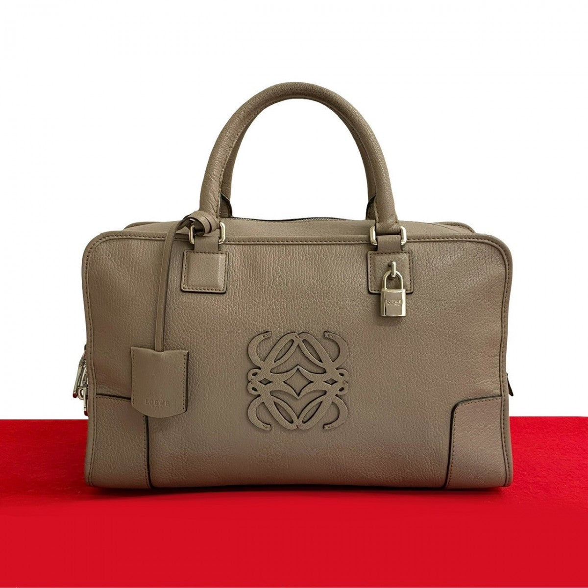 LOEWE Handbag leather beige Amazona 36