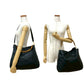 GUCCI Shoulder Bag leather black Bamboo