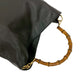 GUCCI Shoulder Bag leather black Bamboo