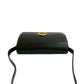 CELINE Shoulder Bag leather black Carriage Metal Women Used Authentic