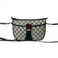 GUCCI Shoulder Bag leather Navy Sherry line