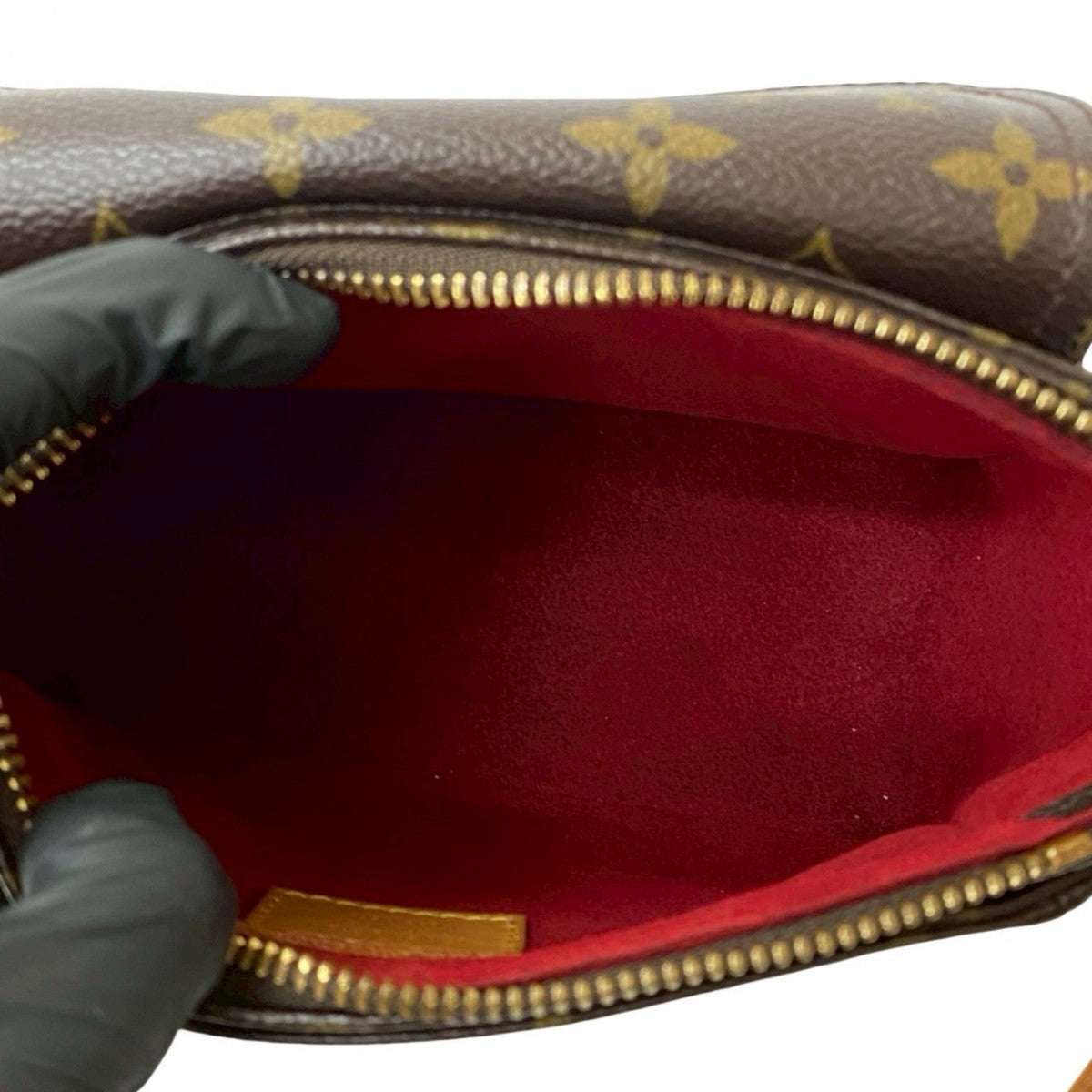 LOUIS VUITTON Shoulder Bag Leather, PVC Brown Monogram Vivasite PM Women Used Authentic