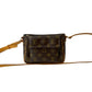 LOUIS VUITTON Shoulder Bag Leather, PVC Brown Monogram Vivasite PM Women Used Authentic