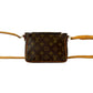 LOUIS VUITTON Shoulder Bag Leather, PVC Brown Monogram Vivasite PM Women Used Authentic