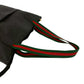 GUCCI Tote Bag Leather, PVC black Micro GG Sherry line Women Used Authentic
