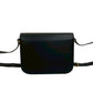 CELINE Shoulder Bag leather black Carriage Metal Women Used Authentic