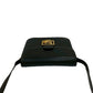 CELINE Shoulder Bag leather black Carriage Metal Women Used Authentic