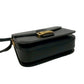 CELINE Shoulder Bag leather black Carriage Metal Women Used Authentic