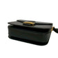 CELINE Shoulder Bag leather black Carriage Metal Women Used Authentic