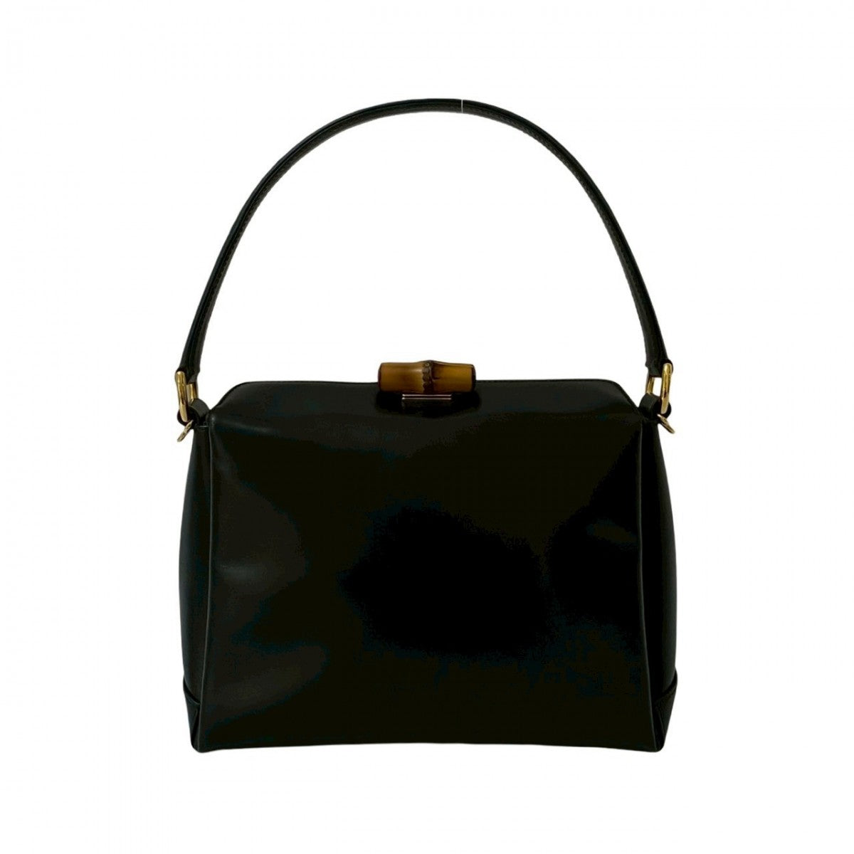 GUCCI Handbag leather black Bamboo
