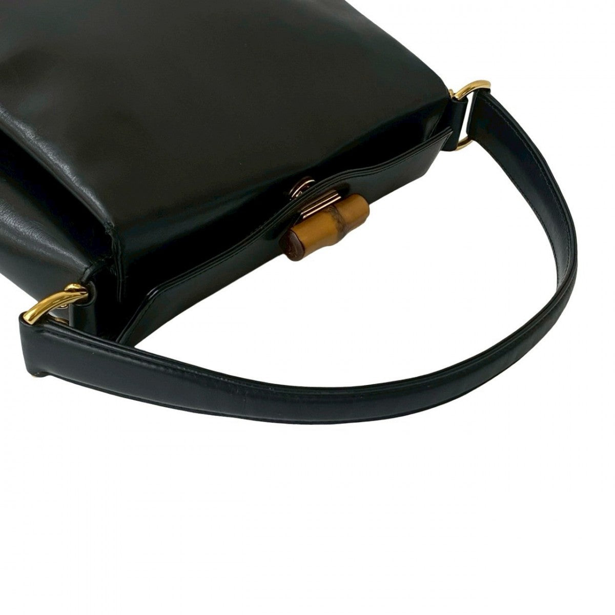 GUCCI Handbag leather black Bamboo