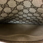 GUCCI Tote Bag Leather, PVC Brown GG logo Metal Sherry line Women Used Authentic