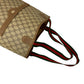 GUCCI Tote Bag Leather, PVC Brown GG logo Metal Sherry line Women Used Authentic