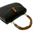 GUCCI Handbag leather black Bamboo