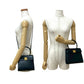CELINE Shoulder Bag leather Navy