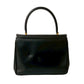 GUCCI Handbag Calfskin, Leather black GG logo Metal Women Used Authentic