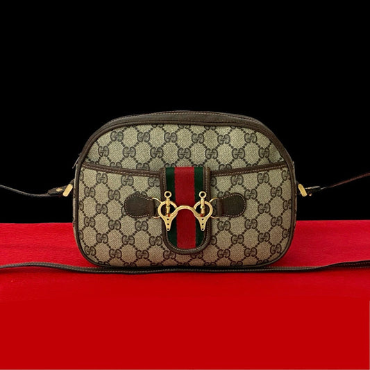 GUCCI Shoulder Bag leather Brown Sherry line
