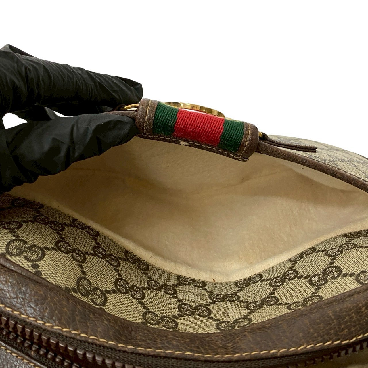 GUCCI Shoulder Bag leather Brown Sherry line