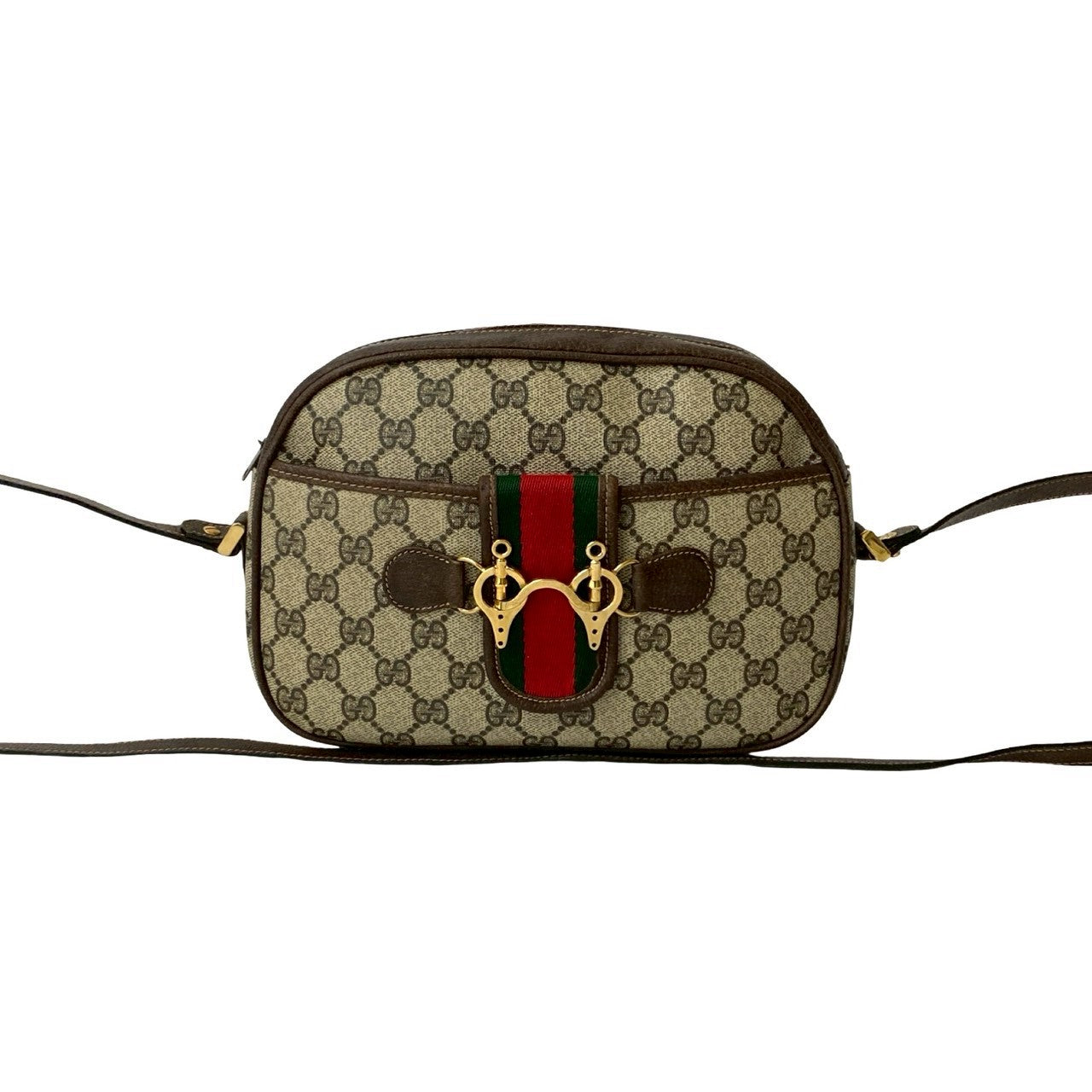 GUCCI Shoulder Bag leather Brown Sherry line