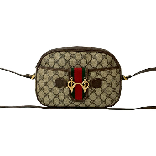GUCCI Shoulder Bag leather Brown Sherry line