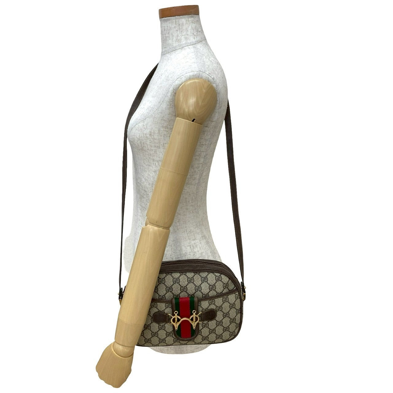 GUCCI Shoulder Bag leather Brown Sherry line