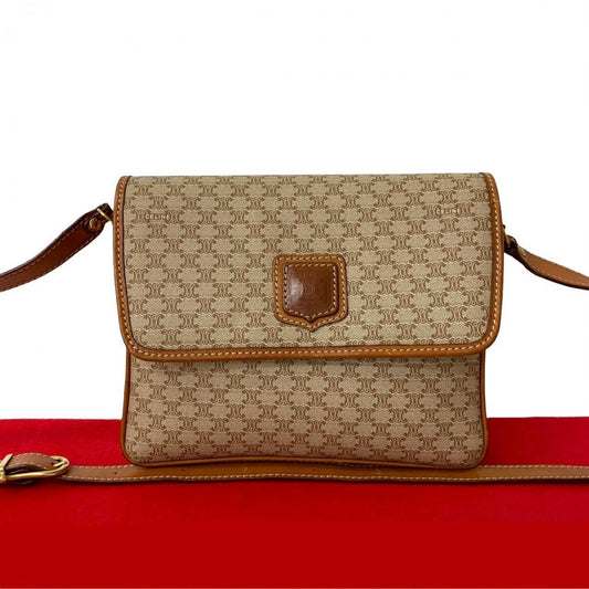 CELINE Shoulder Bag leather Brown