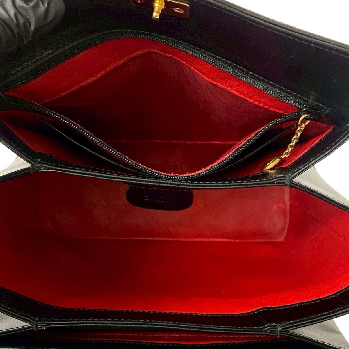 GUCCI Handbag leather black Bamboo