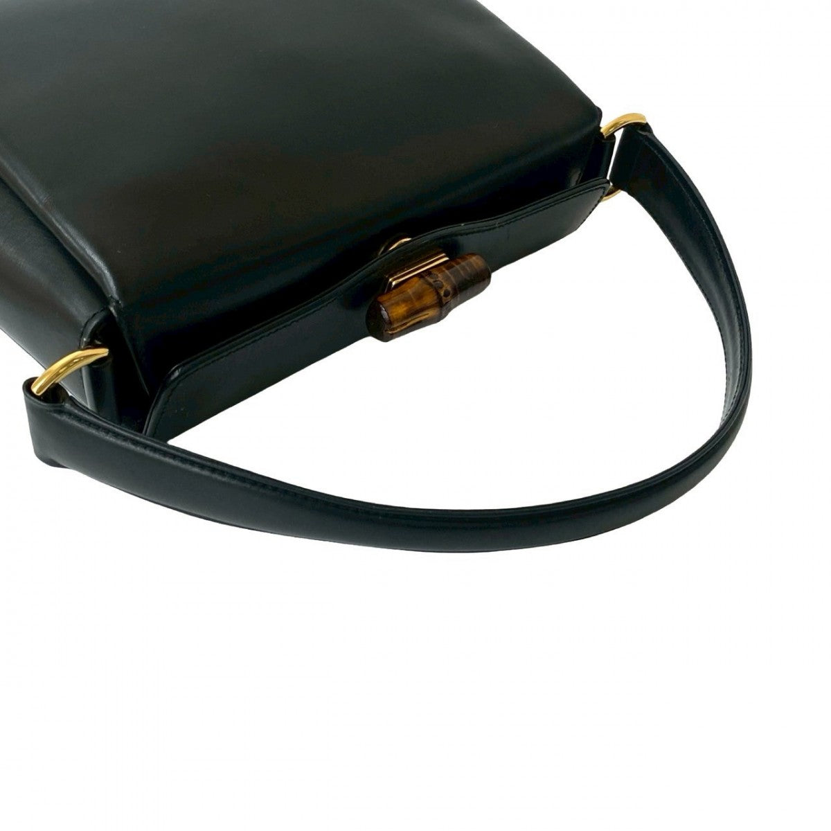 GUCCI Handbag leather black Bamboo