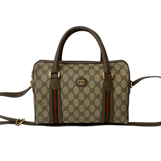 GUCCI Shoulder Bag leather Brown Sherry line