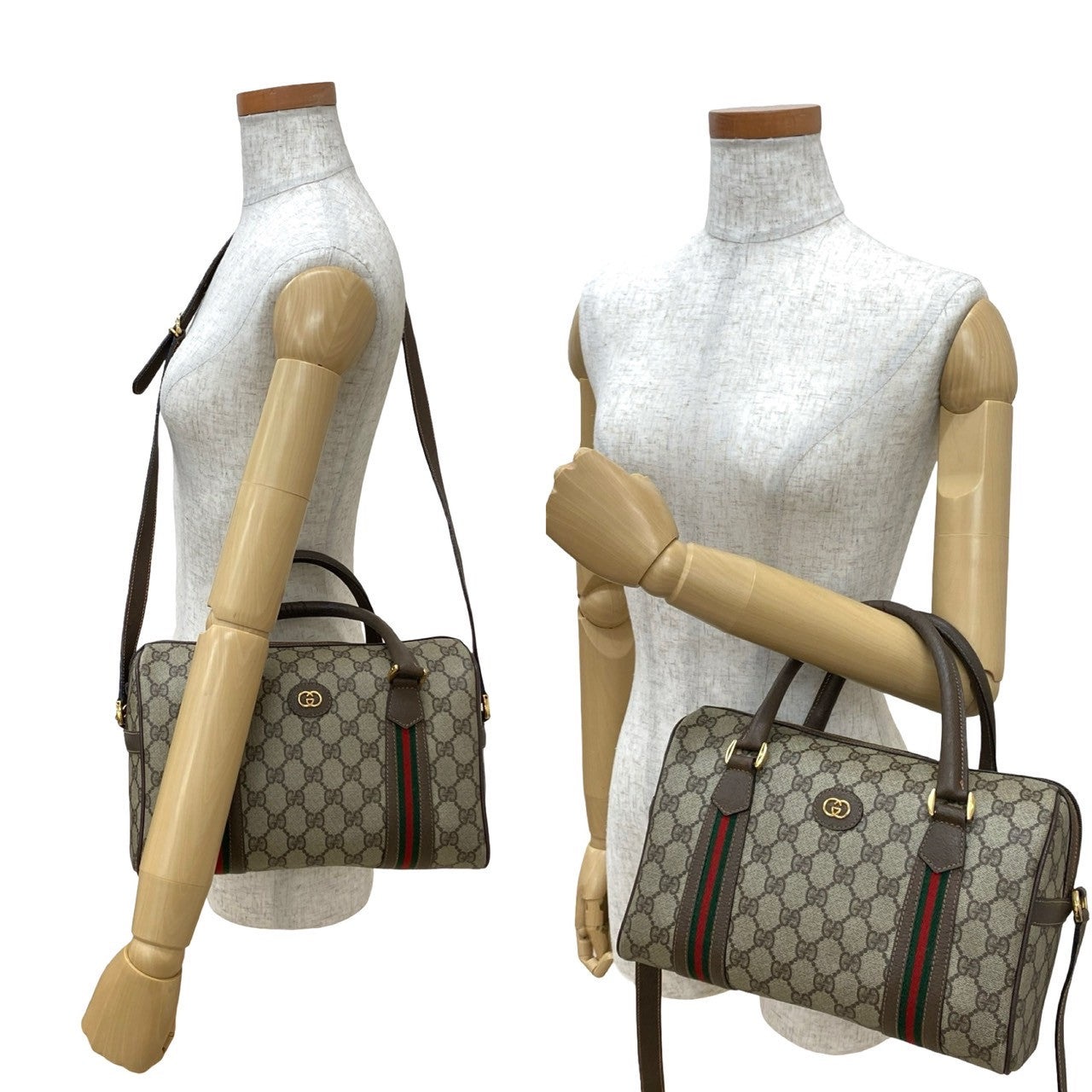 GUCCI Shoulder Bag leather Brown Sherry line