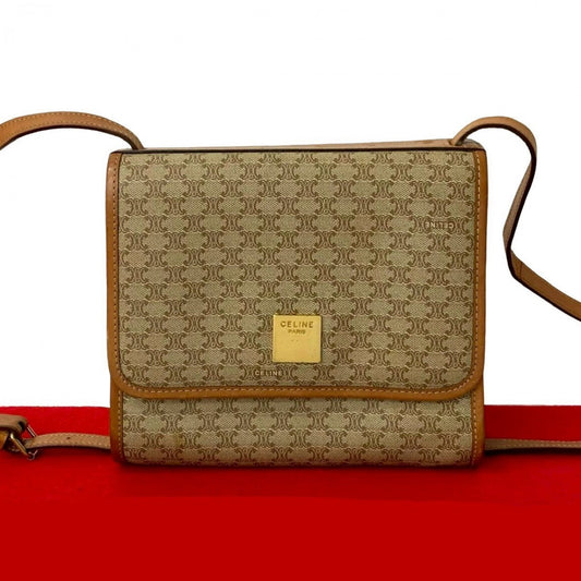 CELINE Shoulder Bag leather Brown