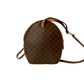 CELINE Shoulder Bag Leather, PVC Brown Macadam Blason Triomphe Pattern Women Used Authentic
