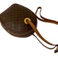 CELINE Shoulder Bag Leather, PVC Brown Macadam Blason Triomphe Pattern Women Used Authentic