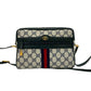 GUCCI Shoulder Bag leather black Sherry line