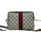 GUCCI Shoulder Bag leather black Sherry line