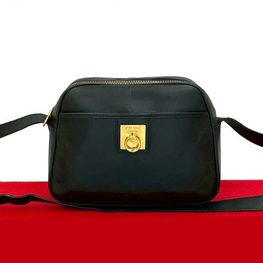 CELINE Shoulder Bag leather black
