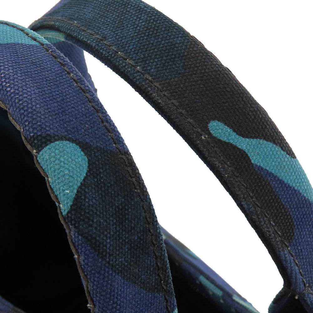 PRADA Handbag B2642B canvas Blue type Canapa Women Used Authentic