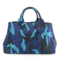 PRADA Handbag B2642B canvas Blue type Canapa Women Used Authentic