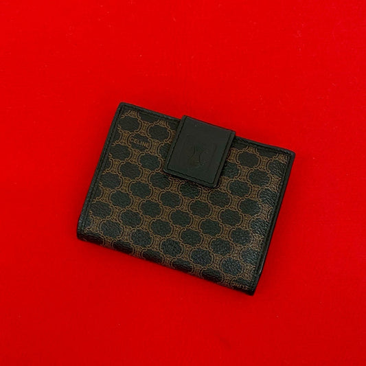 CELINE Bifold Wallet leather black