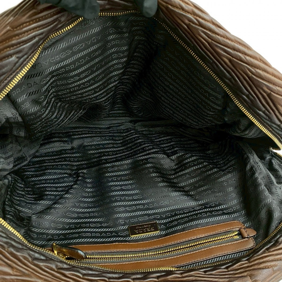 PRADA Handbag leather Brown