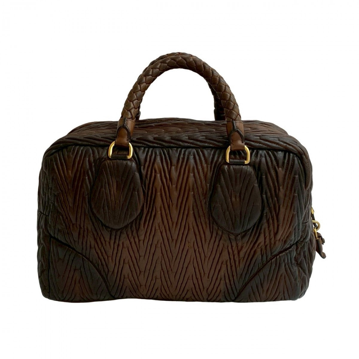 PRADA Handbag leather Brown
