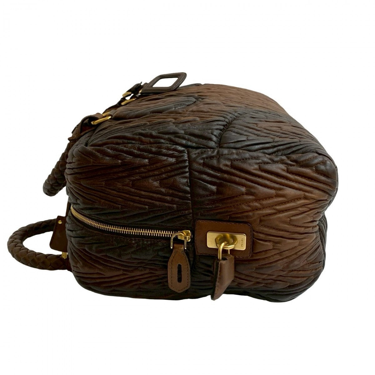 PRADA Handbag leather Brown
