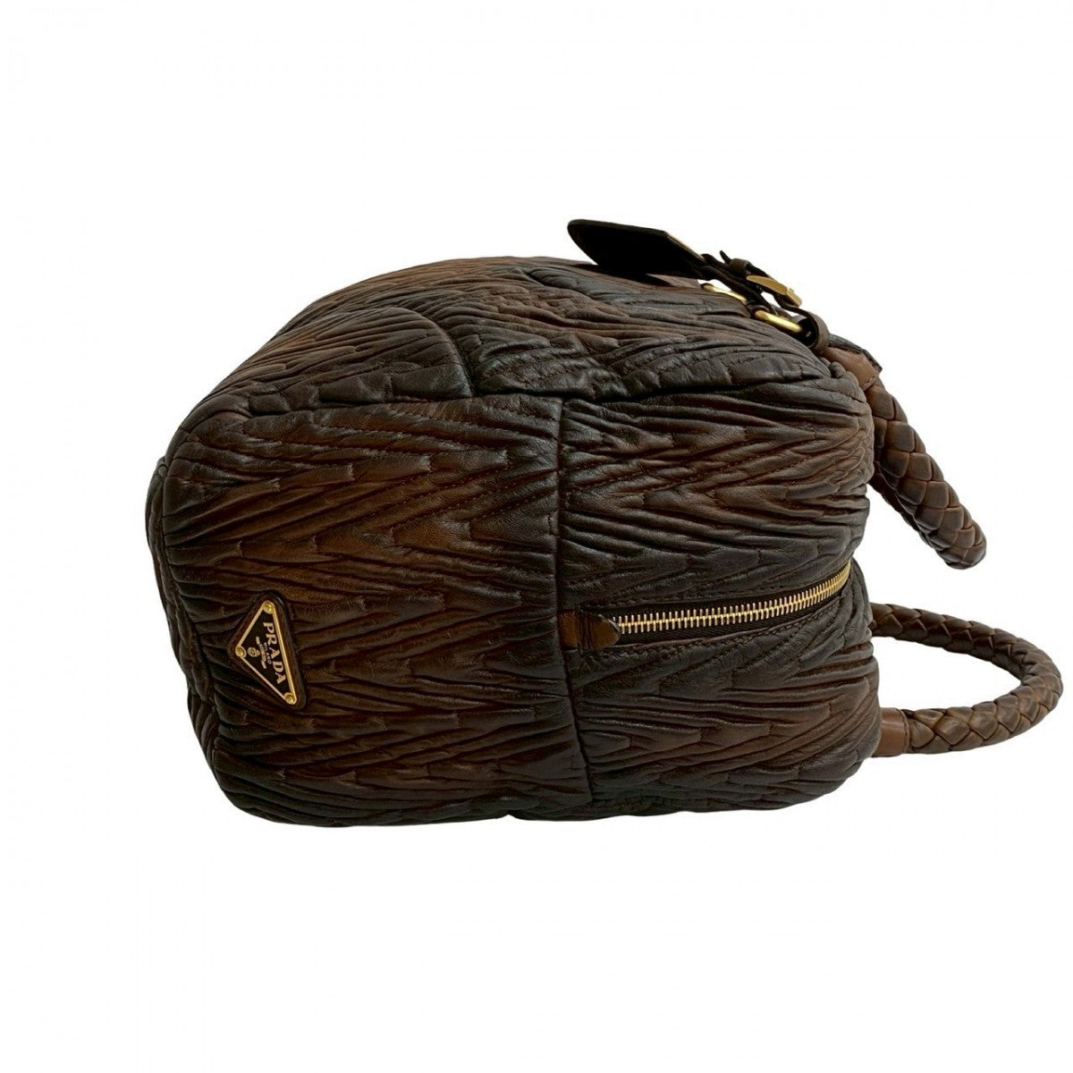 PRADA Handbag leather Brown